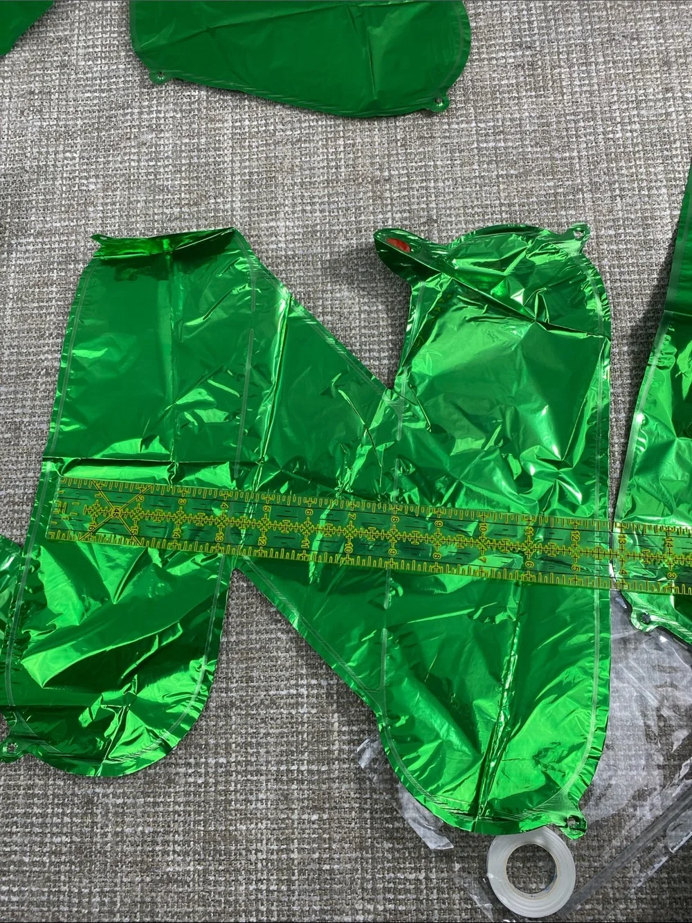 ‘Be Mine’ Green Letter Balloon Banner - Metallic Letter Decorations